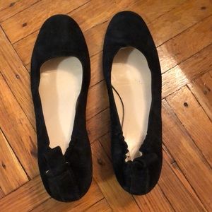 everlane day heel (black suede)